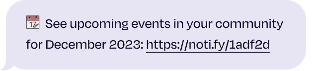 community event text